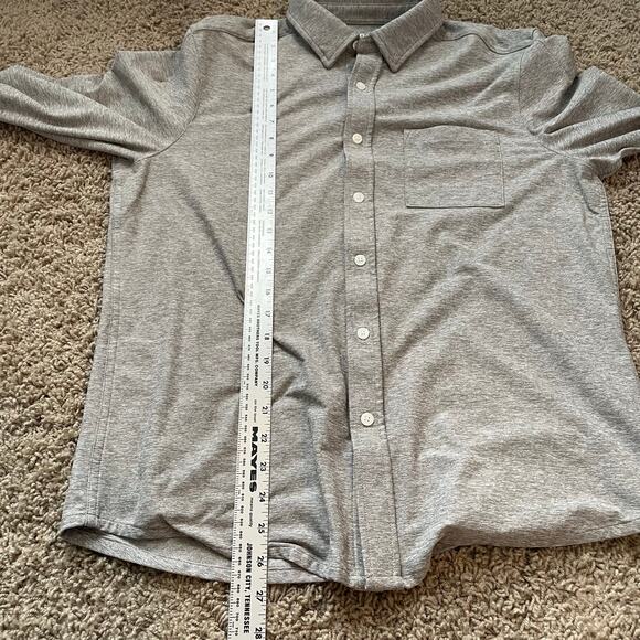 Rhone Men's WFH Shirt long sleeve Button Up in heather grey size M - Picture 13 of 14